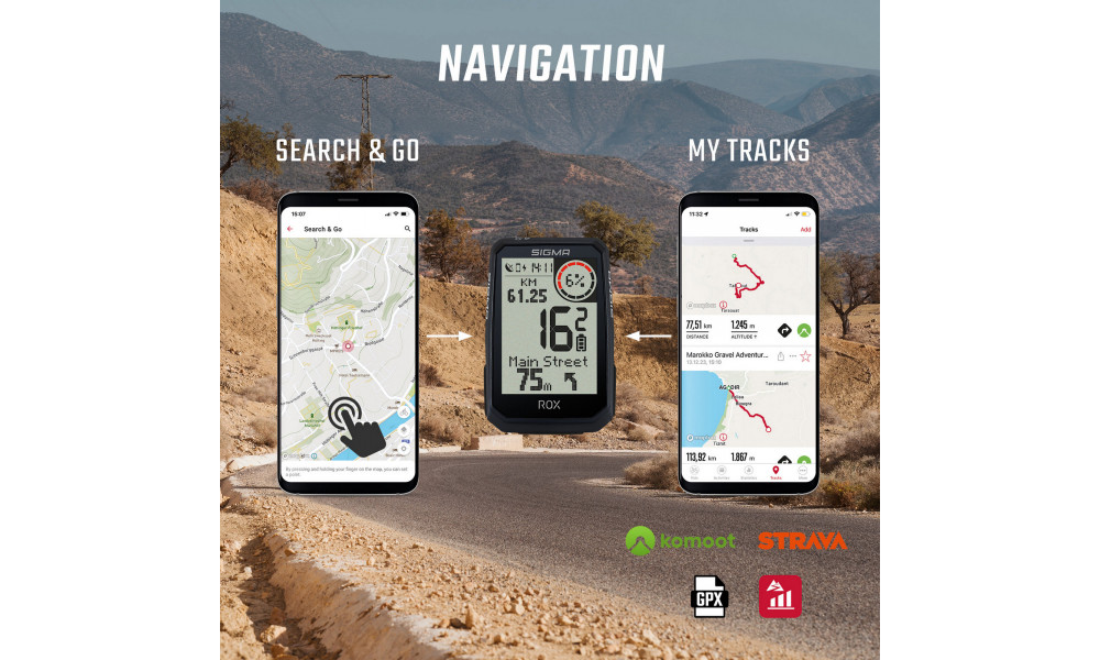 Rattakompuuter SIGMA ROX 4.0 Endurance GPS Black Sensor Set - 7