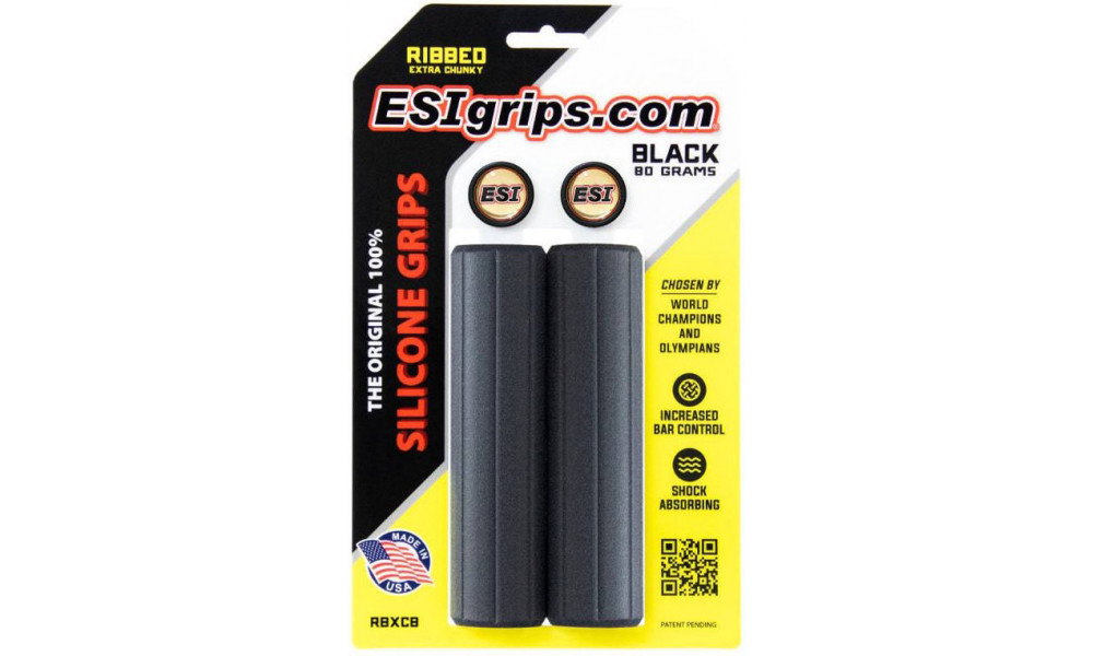 Käepidemed ESI Ribbed Extra Chunky black - 1