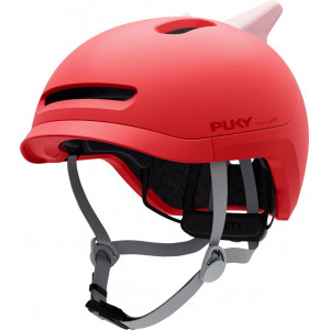 Kiivri PUKY Sparky Junior + lamp red