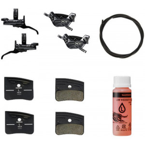 Eesmised ja tagumised ketaspidurid Shimano XT BL-M8200 (L) + BR-M8220 (F/R) 4-Piston J-Kit hydraulic post mount