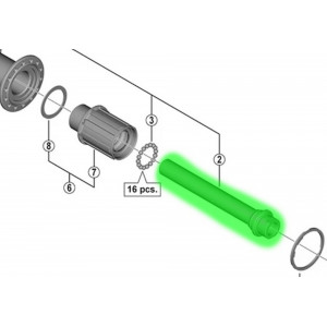Tagarummu telg Shimano TIAGRA FH-MT400 142mm