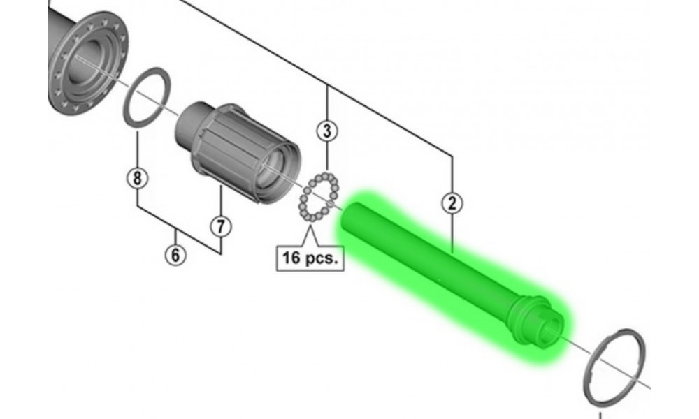 Tagarummu telg Shimano TIAGRA FH-MT400 142mm 