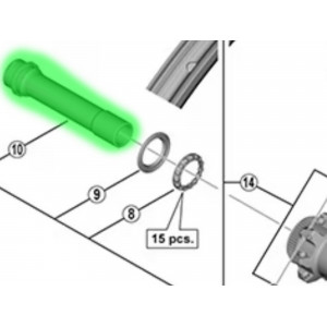 Esirummu telg Shimano WH-M8100-TL-F15-B-275