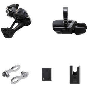 Ülekande osade uuenduskomplekt Shimano DEORE Di2 RD-M6250 SGS + SW-M6250-R clamp 1x12-speed