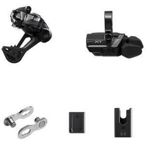 Ülekande osade uuenduskomplekt Shimano XT Di2 RD-M8250 SGS + SW-M8250-R clamp 1x12-speed