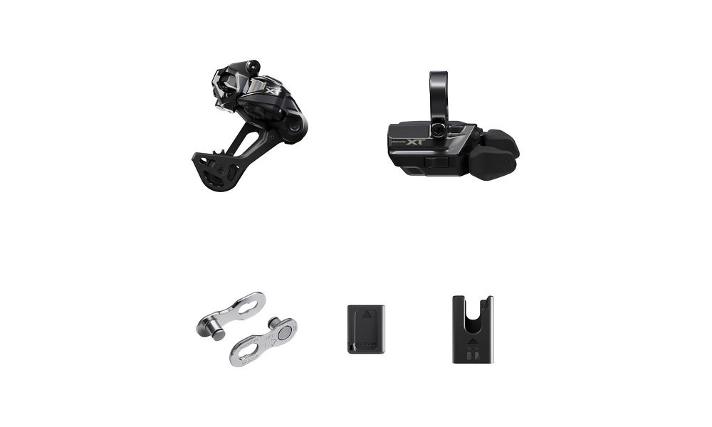 Ülekande osade uuenduskomplekt Shimano XT Di2 RD-M8250 SGS + SW-M8250-R clamp 1x12-speed 