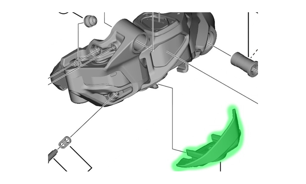 Patareide hoidja Shimano XTR Di2 RD-M9250 SGS/GS - 2