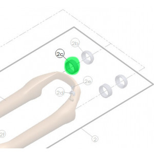 Plastikust juhtpuksi vahepuks SR Suntour for 32mm hybrid bushings (SF17-SF21 XCM32, NVX32, NX1-32, SF23 X1-Air)
