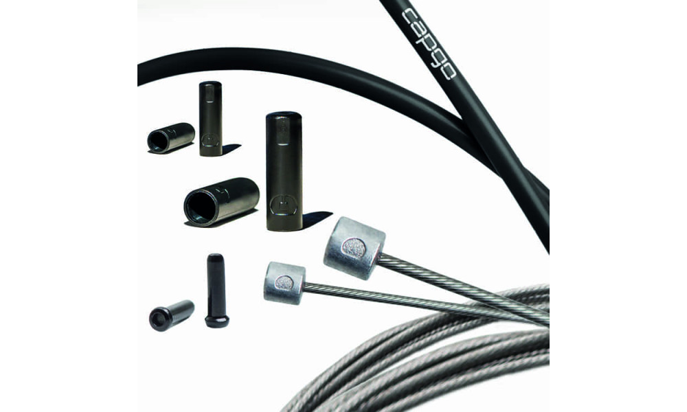 Käigutrossi komplekt Capgo BL Double(2x) ECO stainless Shimano/Sram Road & MTB black - 1