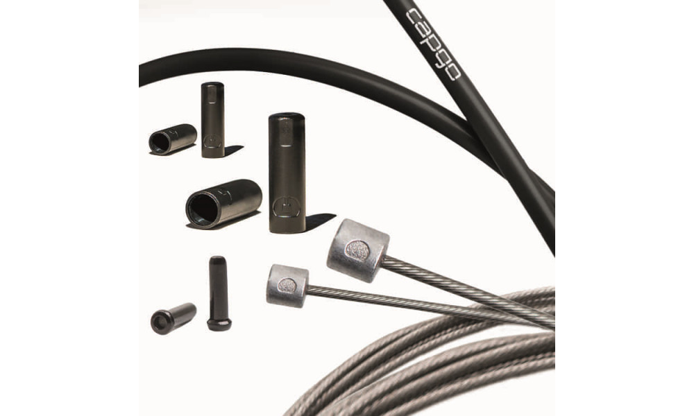 Käigutrossi komplekt Capgo BL Double(2x) ECO stainless Shimano/Sram Road & MTB black - 2