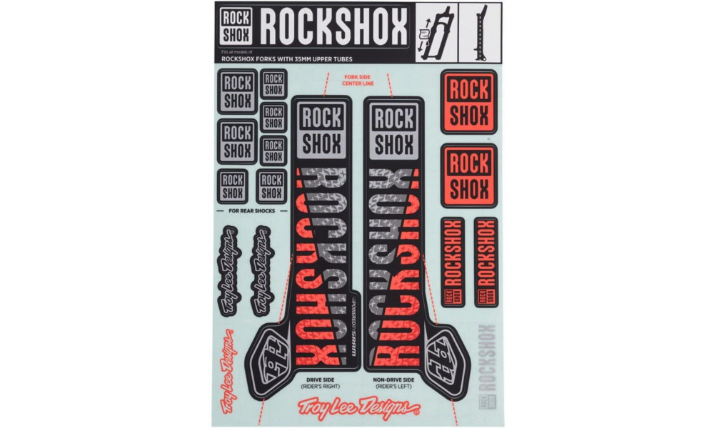 Amordi kleebis Rockshox Troy Lee Design 