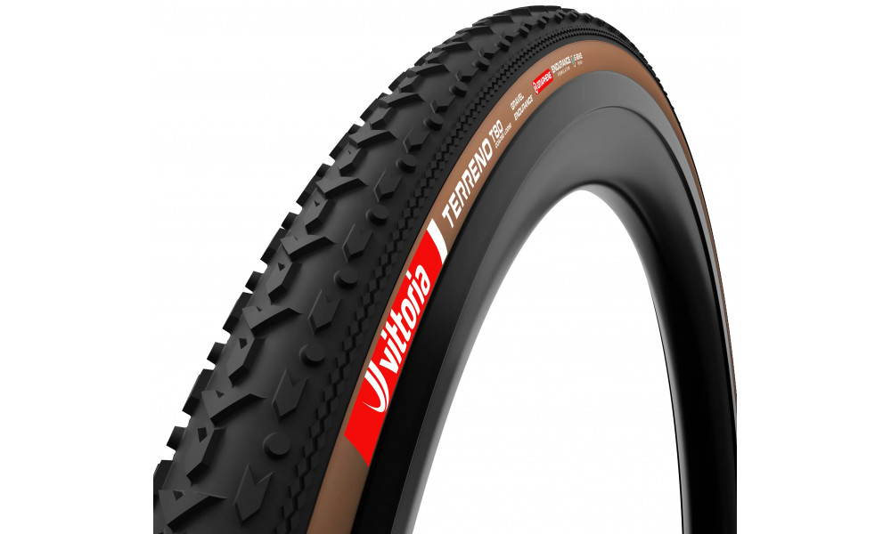Rehv 28" Vittoria Terreno T80 Coarse loose G2.0 TLR Fold 700x45c / 45-622 Gravel Endurance brown-black - 1
