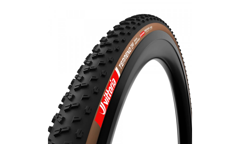Rehv 28" Vittoria Terreno T90 Mud G2.0 TLR Fold 700x45c / 45-622 Gravel Endurance brown-black - 1