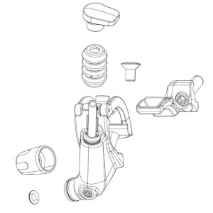 Sadulaposti hoolduskomplekt Rockshox button Remote Reverb left