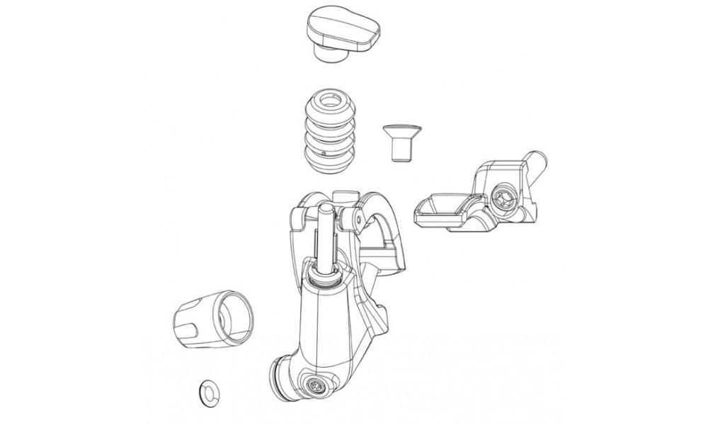 Sadulaposti hoolduskomplekt Rockshox button Remote Reverb left 