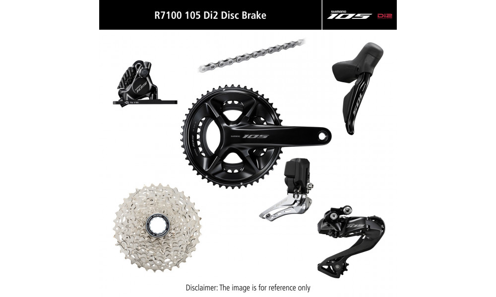 Rühmaülekande osade komplekt Shimano 105 Di2 R7100 Disc brakes 172.5mm 50x34T 
