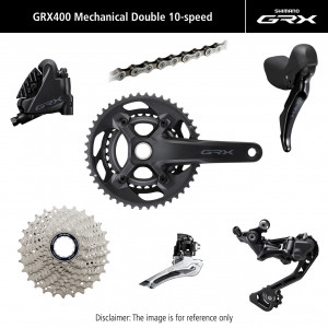 Rühmaülekande osade komplekt Shimano GRX 400 172.5mm 10-speed 46x30T