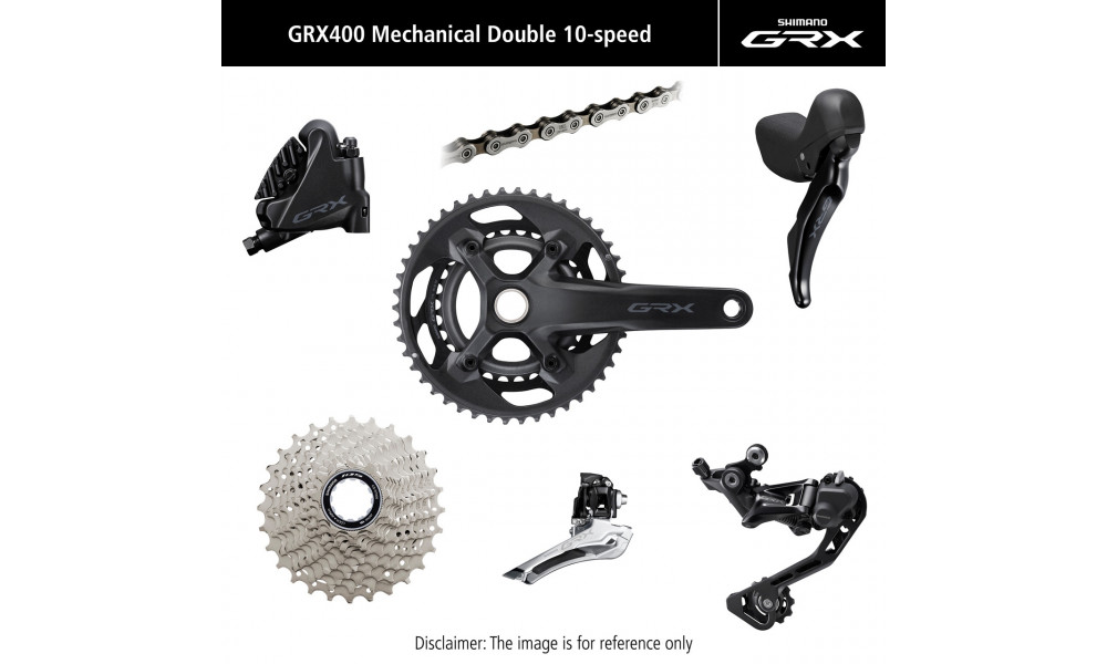 Rühmaülekande osade komplekt Shimano GRX 400 172.5mm 10-speed 46x30T 