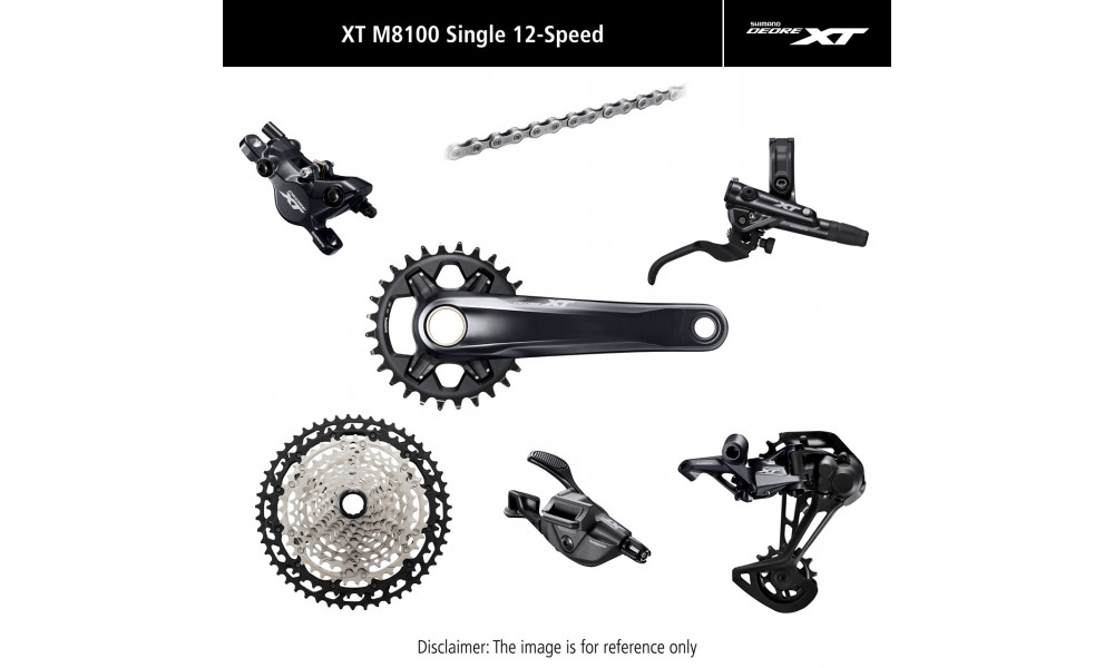 Rühmaülekande osade komplekt Shimano XT M8100 I-Spec EV 4-Piston 170mm 34T 