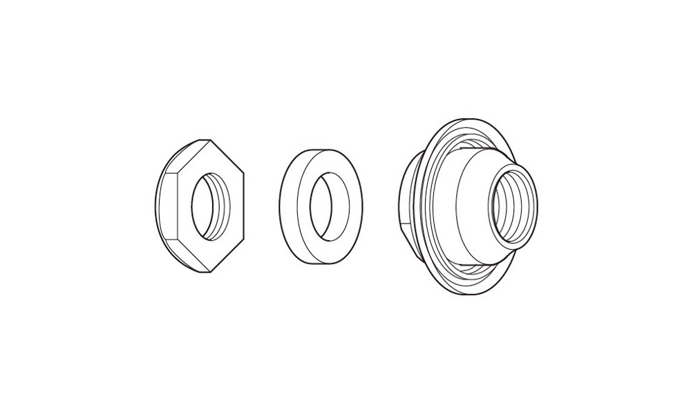 Koonus, seib ja mutter Shimano FH-M529 left hand 