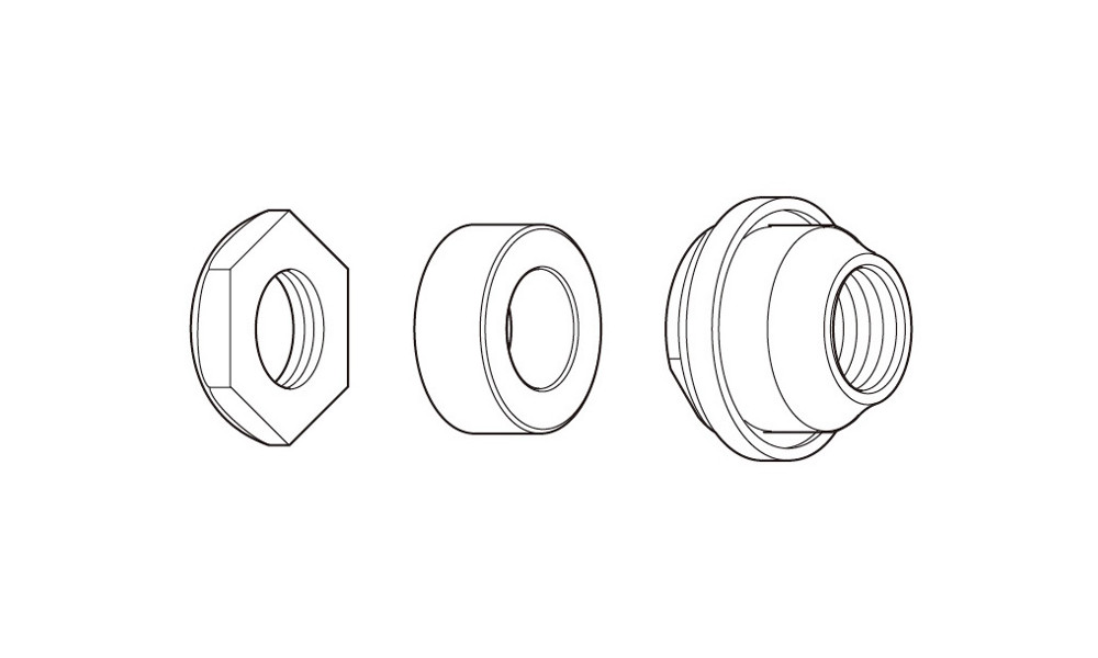 Koonus, seib ja mutter Shimano FH-M595 left hand 