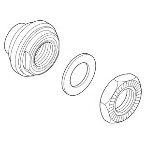 Koonus, seib ja mutter Shimano WH-R501-R right hand