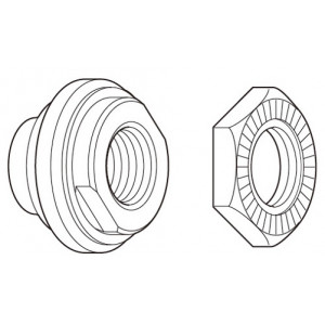 Koonus ja mutter Shimano WH-T565-A-R right hand