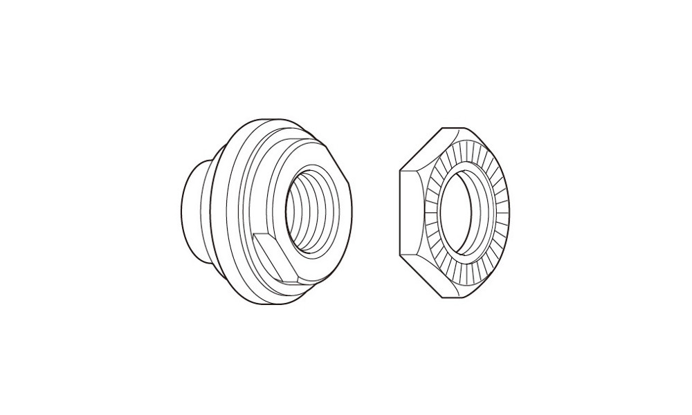 Koonus ja mutter Shimano WH-T565-A-R right hand 