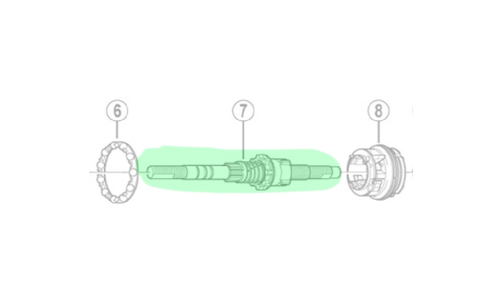 Tagarummu telg Shimano SG-3C40 