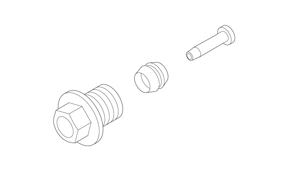 Ketaspiduri voolik kinnitusvahendid Shimano SM-BH90 flange bolt, olive and connector insert for ST-R9120/R9170 