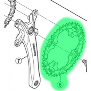 Hammasratas Shimano ACERA FC-M361 104mm 7/8-speed 48T black