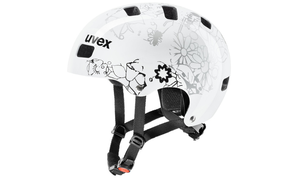 Kiivri Uvex Kid 3 white flower black - 1