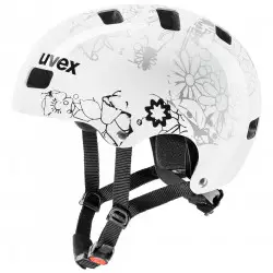 Kiivri Uvex Kid 3 white flower black