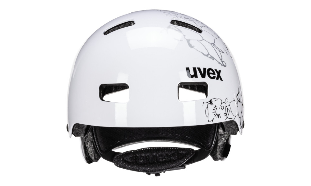 Kiivri Uvex Kid 3 white flower black - 3