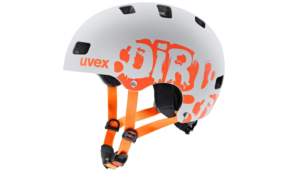 Kiivri Uvex Kid 3 dirtbike light gray-orange - 1