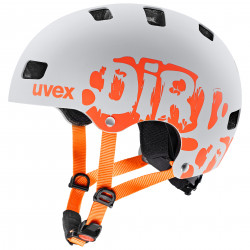 Kiivri Uvex Kid 3 dirtbike light gray-orange