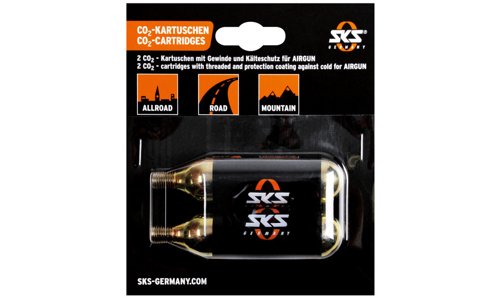 Padrun CO2 SKS for pump Airbuster (2x16g), threaded - 2