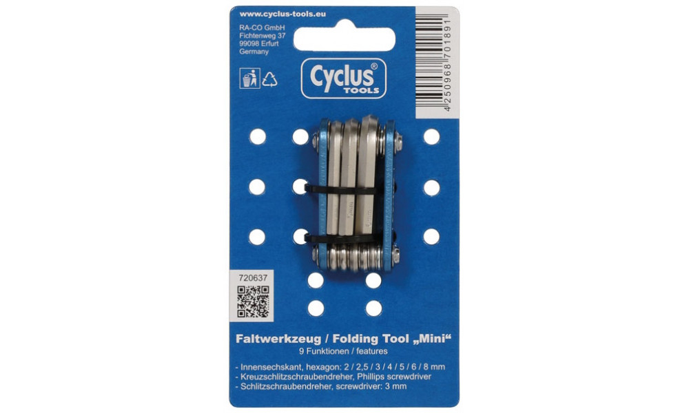Tööriist Cyclus Tools Mini 9in1 Multitool foldable (720637) - 3
