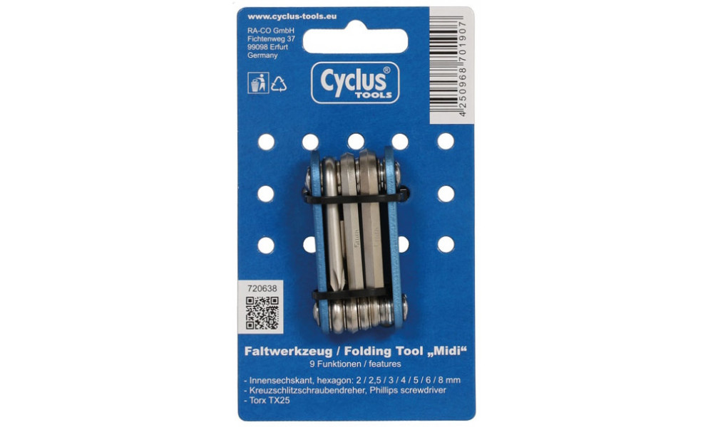Tööriist Cyclus Tools Midi 9in1 Multitool foldable (720638) - 3