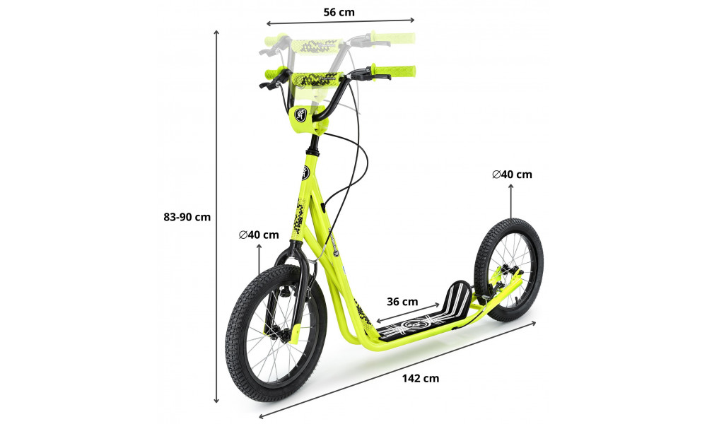 Tõukeratas HyperMotion Runkie 16" yellow - 4