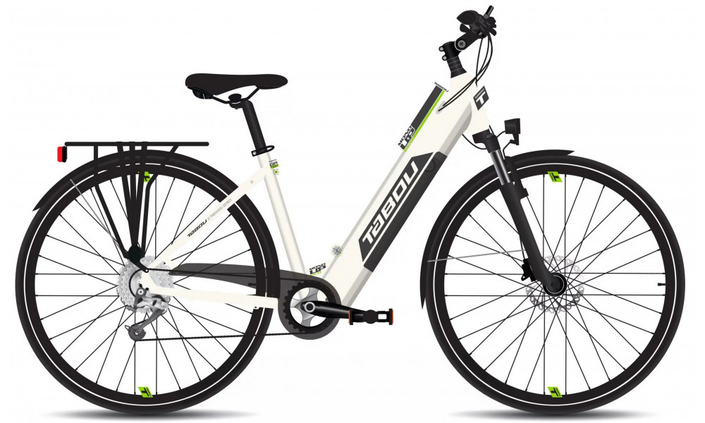 Elektrijalgratas Tabou Mono UP ECO 26 white-green 