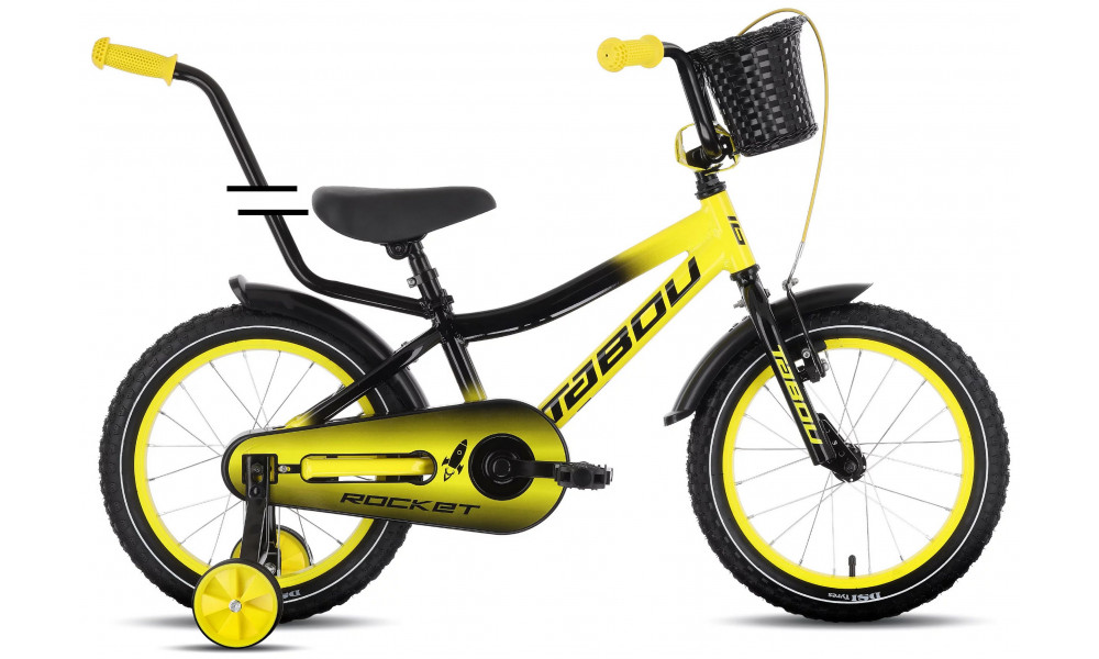 Jalgratas Tabou Rocket Alu 16 black-yellow - 1