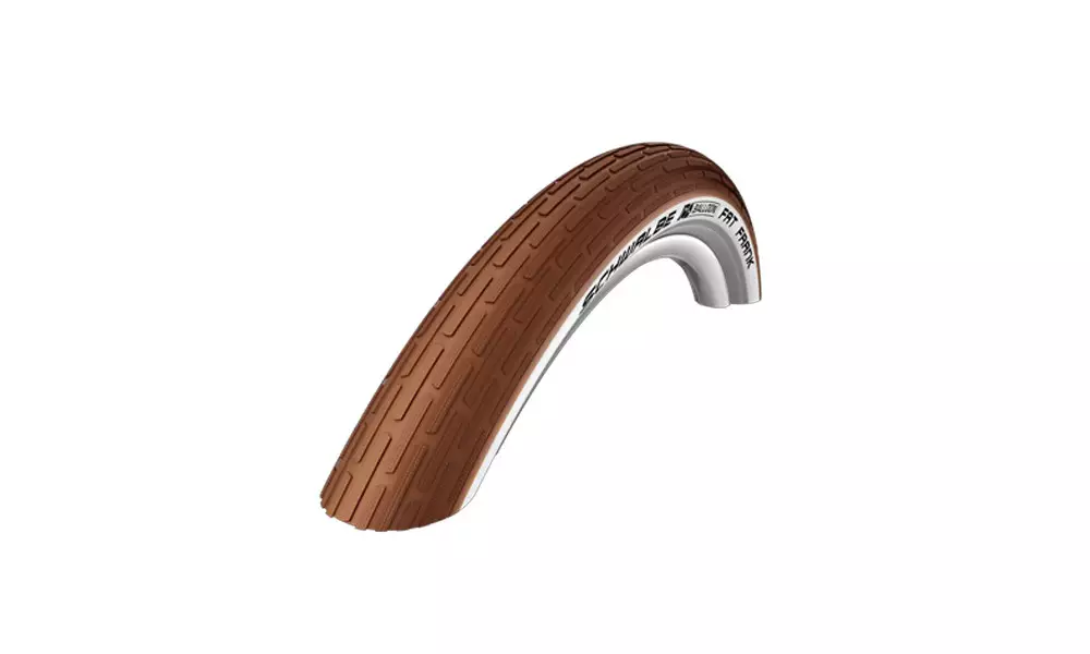 Väliskumm 26" Schwalbe Fat Frank HS 375, Active Wired 60-559 Brown/Whitewall-Reflex - 1