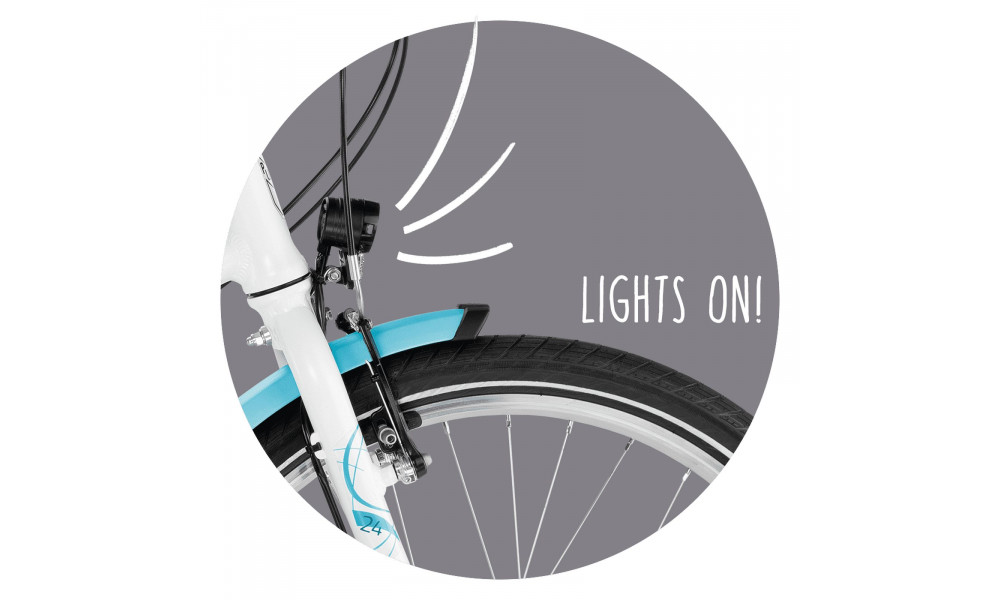 Jalgratas PUKY Skyride 24-8 Alu Light white - 6