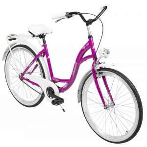 Jalgratas AZIMUT City Lux 26" 2020 violet-white