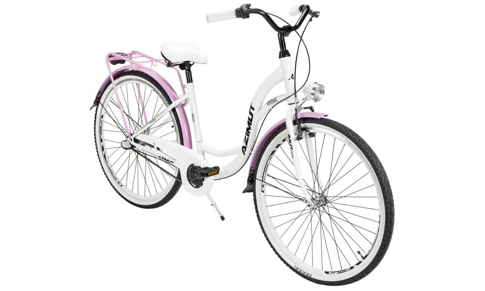 Jalgratas AZIMUT Vintage 28" 3-speed 2023 white-pink - 2