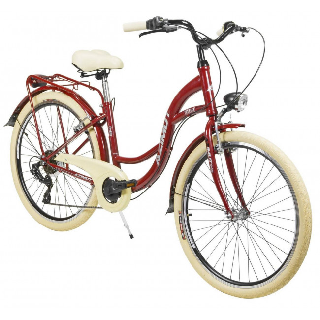 Jalgratas AZIMUT Vintage TX-6 26" 2023 burgund-cream