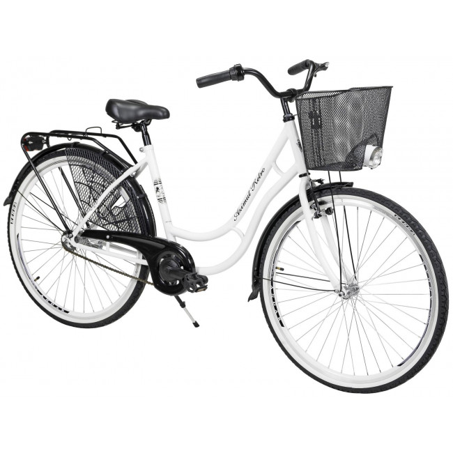 Jalgratas AZIMUT Retro Lux 28" 2023 white-black