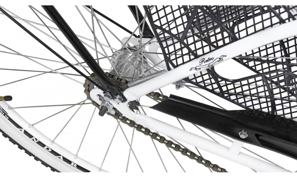 Jalgratas AZIMUT Retro Lux 28" 2025 white-black - 3