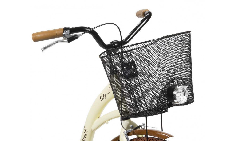 Jalgratas AZIMUT City Lux 26" 2025 with basket cream-brown - 1